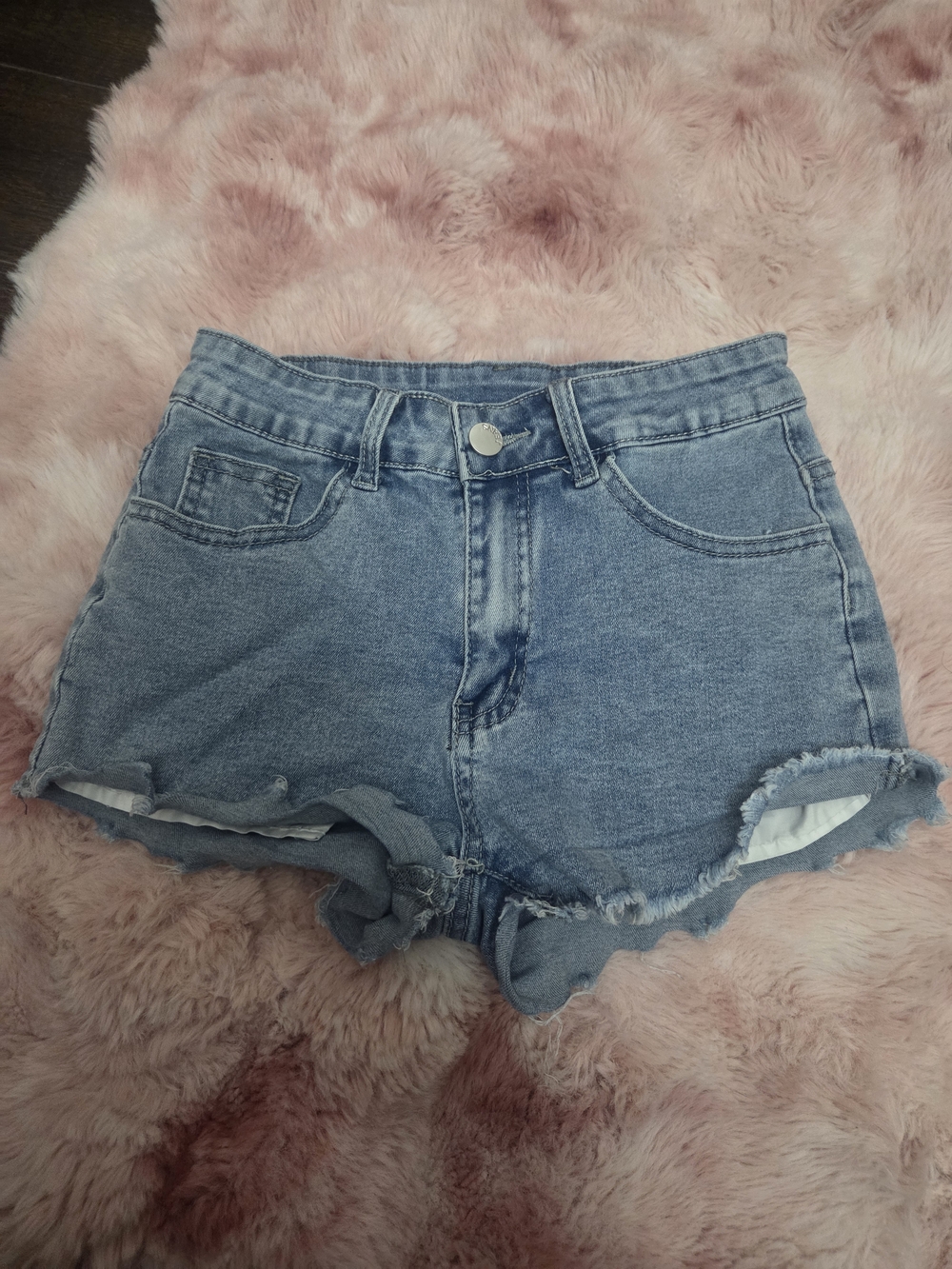 SHEIN Light Wash Denim Jeans Shorts: Size 26